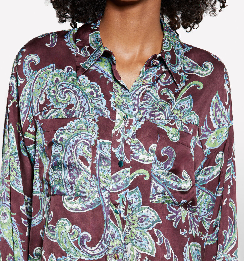 Πουκάμισο με σχέδια paisley - πουκάμισα γυναικεία - Πολύχρωμο | Sisley image number 4